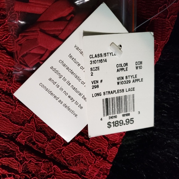 NWT Red lace gown - Picture 3 of 5